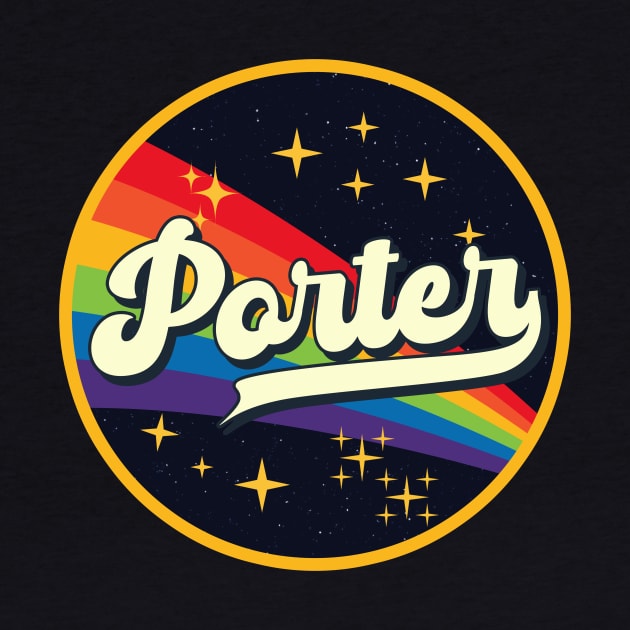 Porter // Rainbow In Space Vintage Style by LMW Art